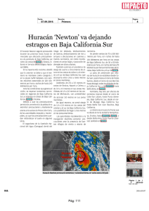 Huracán Newton va dejando estragos en Baja California Sur