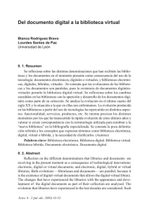 Del documento digital a la biblioteca virtual