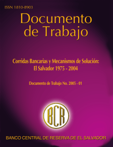 corridas bancarias y mecanismos de solucion: el salvador