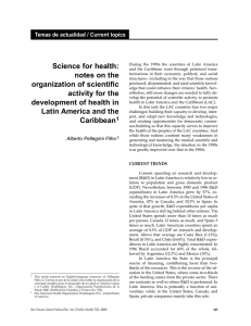 Science for health: notes on the organization of scientific