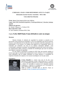 Charla: Cyber Kill Chain: Como defenderse ante un ataque