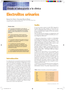 Electrolitos urinarios - Anales de Pediatría Continuada