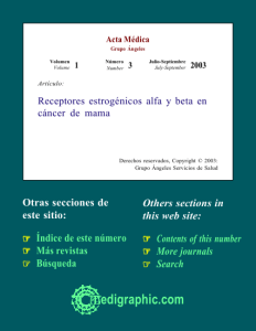 Receptores estrogénicos alfa y beta en cáncer de