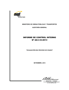 informe de control interno nº ag-i-33-2013