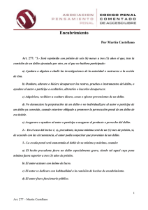 Encubrimiento: An&aacute;lisis del Art. 277 del C&oacute;digo Penal Argentino
