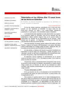 Detectados en los últimos días 13 casos leves de tos ferina en