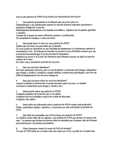 Qué es una petición de FINS (Una Familia en Necesidad de