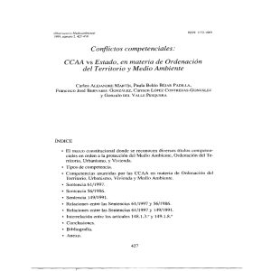 Conflictos competenciales: CCAA vs Estado, en materia de