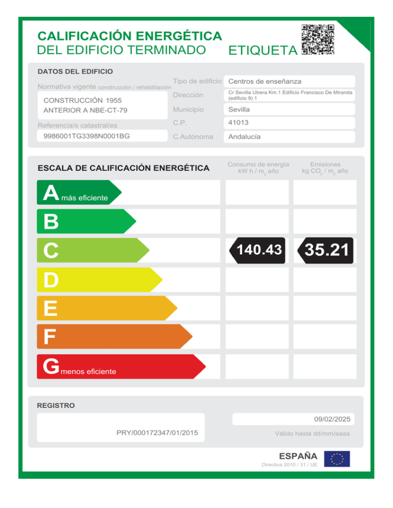 Calificación Energética