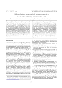 Validez ecol&oacute;gica en la exploraci&oacute;n de las funciones ejecutivas