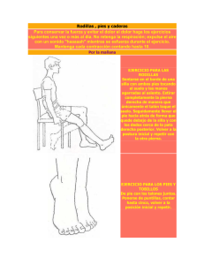 Rodillas , pies y caderas Para conservar la fuerza y - CTO