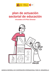 plan de actuación sectorial de educación