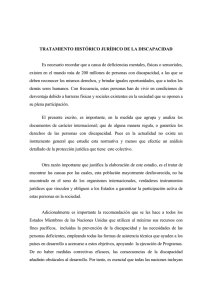 TRATAMIENTO HISTÓRICO JURÍDICO DE LA DISCAPACIDAD Es