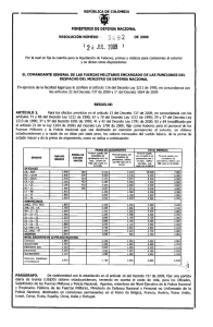 Resolución 3092 - Ministerio de Defensa