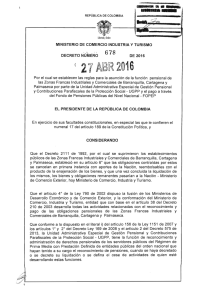 decreto 678 del 27 de abril de 2016