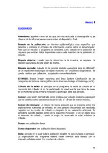 Anexo I GLOSARIO - Portal de Salud de la Junta de Castilla y León