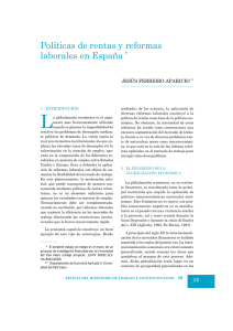 Políticas de rentas y reformas laborales en España