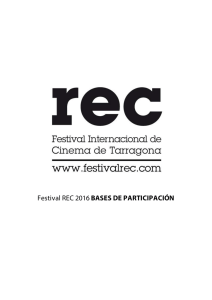 Festival REC 2016 BASES DE PARTICIPACIÓN