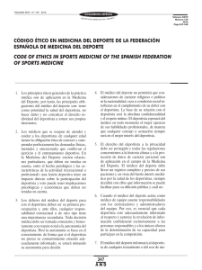 Codigo ético.indd - Federación Española de Medicina del Deporte