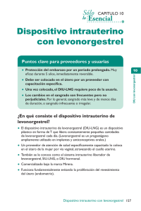 Dispositivo intrauterino con levonorgestrel