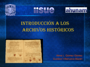 Introducción a los archivos históricos