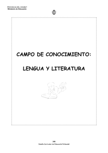 CAMPO DE CONOCIMIENTO: LENGUA Y LITERATURA