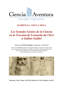 Los Grandes Genios de la Ciencia en la Toscana:de Leonardo da