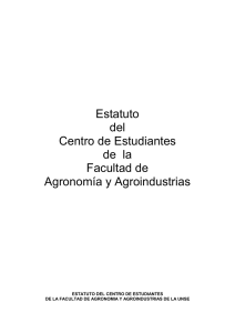Estatuto del Centro de Estudiantes de la Facultad de Agronomía y