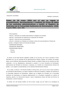 Orden de 20 mayo 2004 por el que se regula el procedimiento