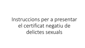 Instruccions per a presentar el certificat negatiu de delictes sexuals