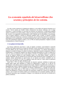 La economía española del desarrollismo (los sesenta y principios