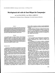 Morfogénesis del valle de Sant Miquel de Campmajor