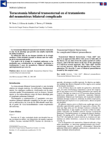 Toracotomía bilateral transesternal en el tratamiento del neumotorax