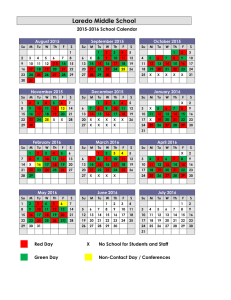 School Calendar - Laredo Middle School