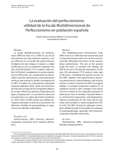 La evaluaci&oacute;n del perfeccionismo: utilidad de la Escala