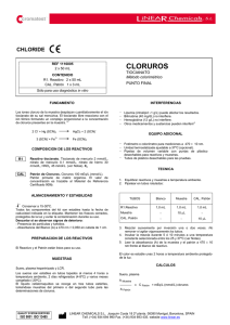 cloruros - LINEAR CHEMICALS