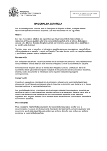 nacionalida española - Ministerio de Asuntos Exteriores y de