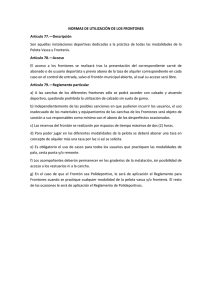 NORMAS DE UTILIZACIÓN DE LOS FRONTONES Artículo 77
