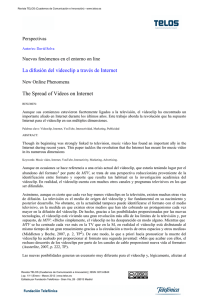 La difusión del videoclip a través de Internet The Spread of Videos