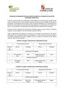 1 PROGRAMA DE INMERSIÓN EN LENGUA INGLESA DIRIGIDO