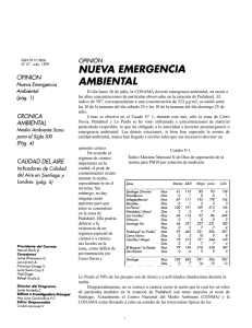 El día lunes 26 de julio, la CONAMA decretó emergencia ambiental