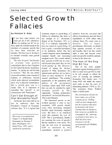 Selected Growth Fallacies