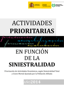 Actividades prioritarias en función de la siniestralidad 2014 (pdf