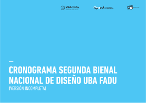 Cronograma 2a Bienal Nacional de Diseño UBA FADU