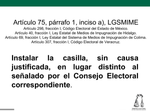 Instalación en lugar distinto - tribunal electoral de veracruz