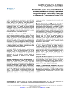 Boletin Informativo Resolucion No. 72