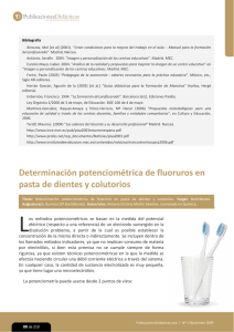 Determinación potenciométrica de fluoruros en pasta de dientes y