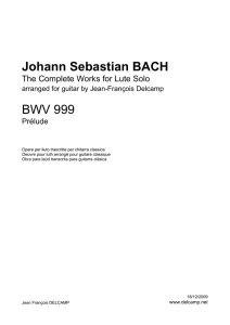 Johann Sebastian BACH BWV 999