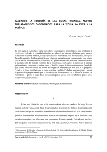 la filosofía de las cosas humanas. nuevos emplazamientos