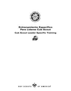 Entrenamiento Específico Para Líderes Cub Scout
